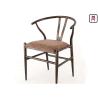Buy cheap Hand Made Hotels Metal Restaurant Chairs Rope Seats Wood Grain Y Back from wholesalers