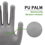 Level 2 Protection PU Safety Gloves Anti Slip Grey Breathable Work Gloves