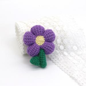 Wholesale 3D Doll Key Chain Purple Wool Manual Flower For Clothes OEM ODM from china suppliers