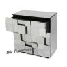 Buy cheap Faceted Mirrored Bedroom Chest Table W50 * D35 * H60cm Size 40kg Weight from wholesalers