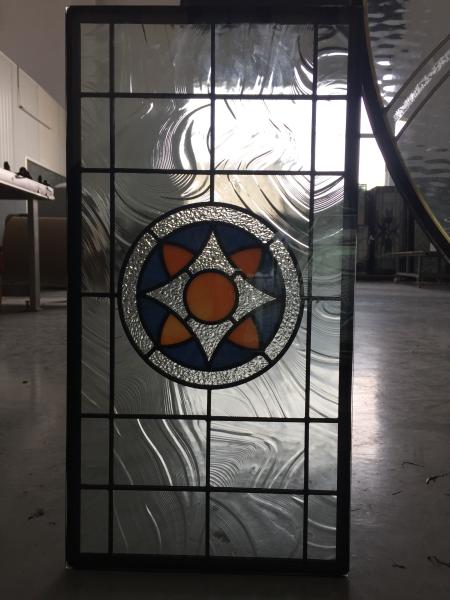 Buy cheap Decorative bevel glass for bath room windows patina caming from wholesalers