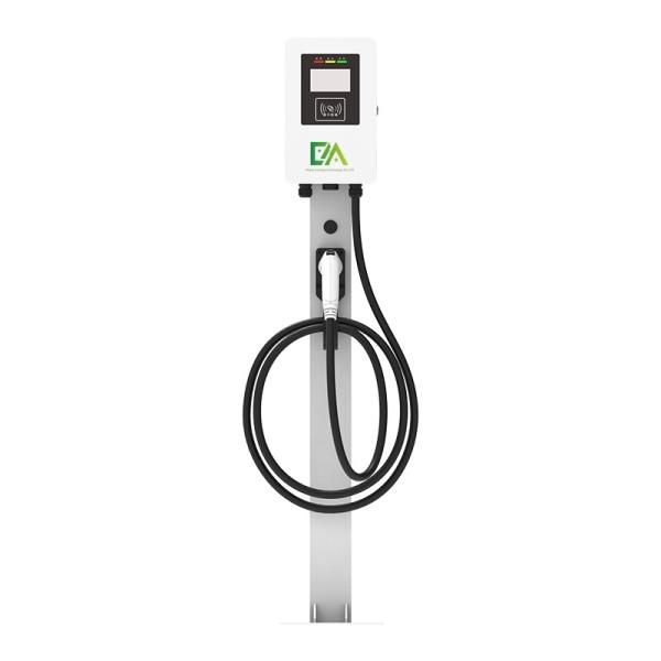 Buy cheap Home 7KW 11KW 22KW 32A White Column Type Single Gun Electric Vehicle AC Charging Pile from wholesalers