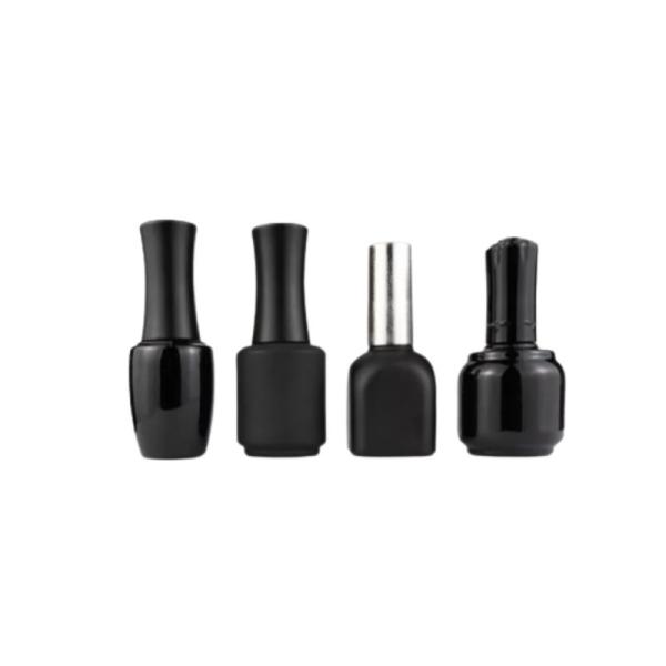 Buy cheap Black Body Empty Glass Nail Polish Bottles Unique Frosted Screw Cap Sealing from wholesalers