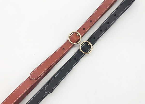 Cute Ladies Genuine Leather Belt For Pants With Fashion O - Ring Buckle