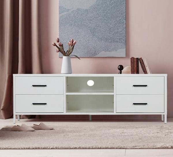Buy cheap Home Living Room Furniture H595mm Steel TV Stand Cabinet Knock Down Structure from wholesalers