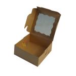 Food Grade Folding Cake Boxes With Window Paperboard Material Recycled