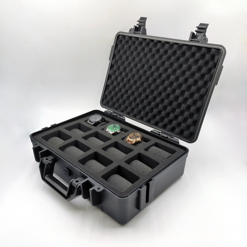 2.2 Pounds Waterproof Watch Box With 12 Compartments And PU Leather
