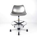 201 Stainless Steel ESD Cleanroom Chairs NO Armrest With Foot Rest Meet 100