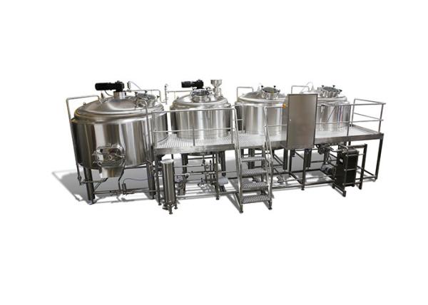 Buy cheap Food Grade 4 Vessel Brewhouse 5000L Direct Fire Brew Kettle SS304 / 316 Material from wholesalers