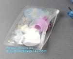 Eco-friendly slider customized logo transparent plastic cosmetic bag, gift