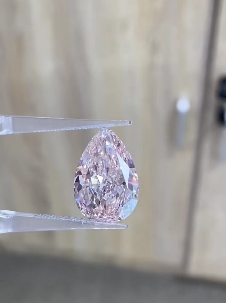 4CT Pear Cut Lab Grown Pink Diamonds for Jewelry Decorations Necklaces Rings Pendant