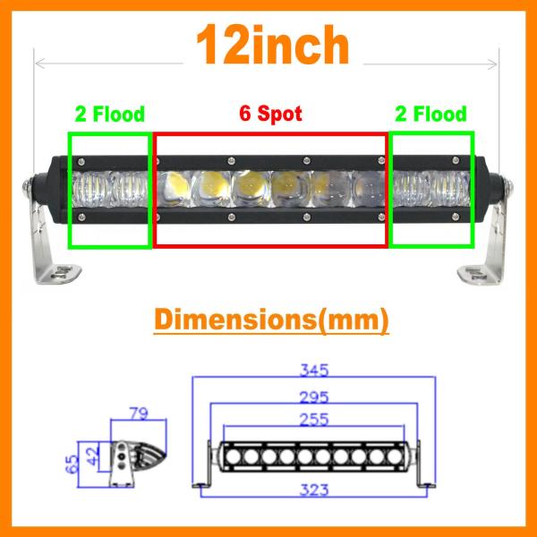 Quality 13.5&quot; 5D 60W 5400lm Pro Optic Single Row LED Light Bar Spot Jeep 4WD BOAT ATV 40/42 for sale