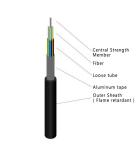 Outdoor Armored Fiber Optic Cable GYTZA Flame Resistance Jacket LSZH Outer