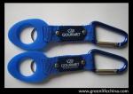 Outdoor sports using water bottle popular carabiner hook with rubber loop buckle