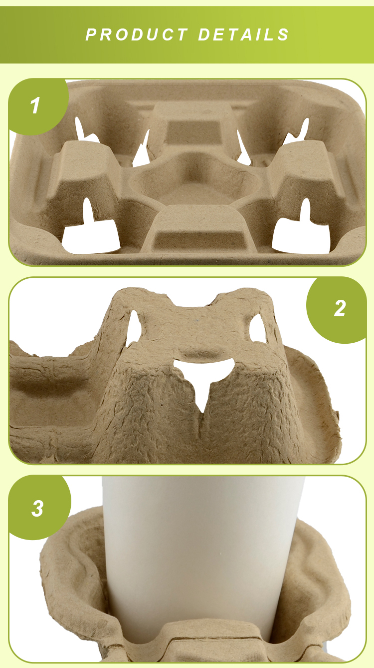 Stackable No Spill 2 4 Paper Cup Holder Tray For Coffee Bar