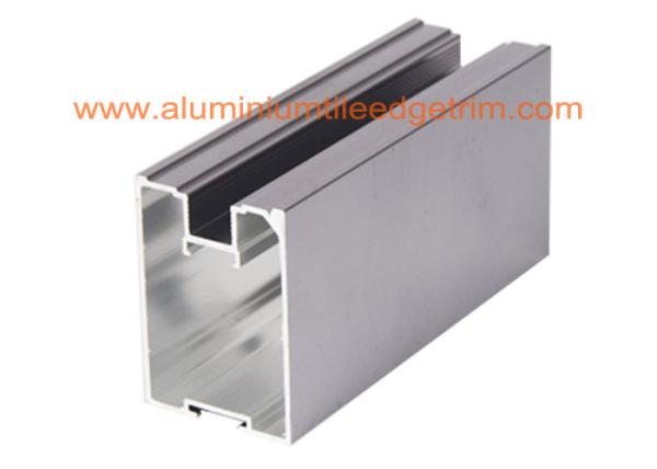 Buy cheap Anodized Grey Aluminium Sliding Wardrobe Door Profiles 4-6m Length Anti Corrision from wholesalers