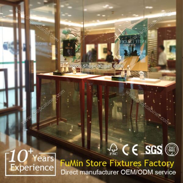 Buy cheap Value fashion shop glass jewelry display cabinet, luxury display cabinet from wholesalers