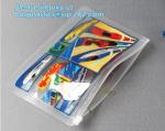 Eco-friendly slider customized logo transparent plastic cosmetic bag, gift