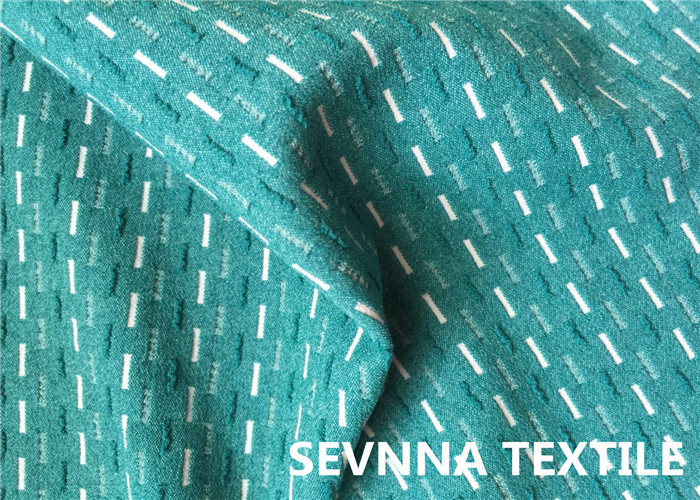 Semi Dull Textured Recycled Nylon Fabric Activewear Textiles With Jacquard Stripes