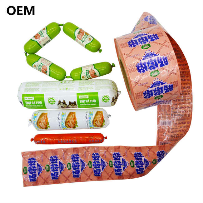Odorless plastic casings low-cost wholesale sausage plastic casings color custom printing logo