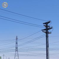 Buy cheap Gray Color Galvanized Octagonal Steel Pole 69KV NEA 50FT 55FT 60FT 65FT 70FT product