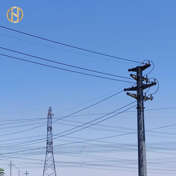 Buy cheap Gray Color Galvanized Octagonal Steel Pole 69KV NEA 50FT 55FT 60FT 65FT 70FT from wholesalers