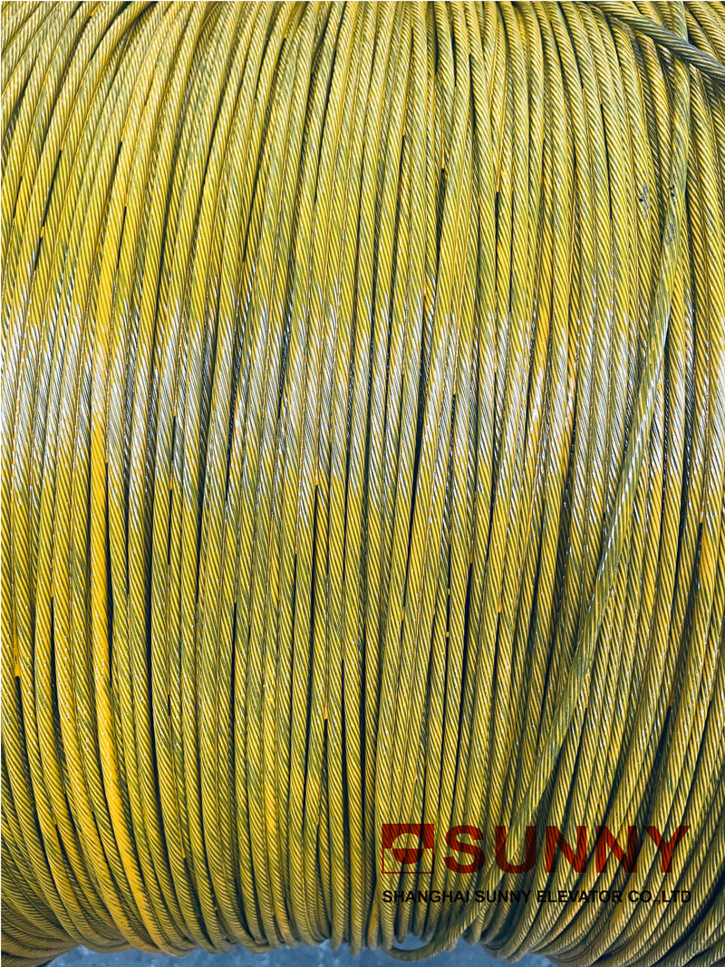Elevator Steel 6x19 Large Diameter Wire Ropes for Traction Machine Parts