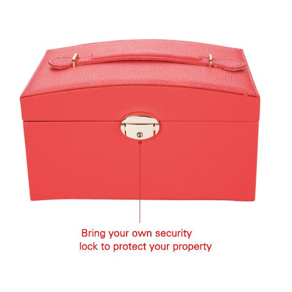 Buy cheap Red 15*10*5cm PU Leather Jewelry Organizer Cabinet from wholesalers