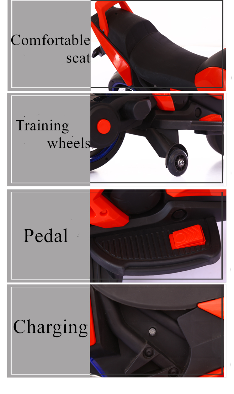 12V Battery Kids Mini Electric Motorcycle For Children Size 120*50*75cm