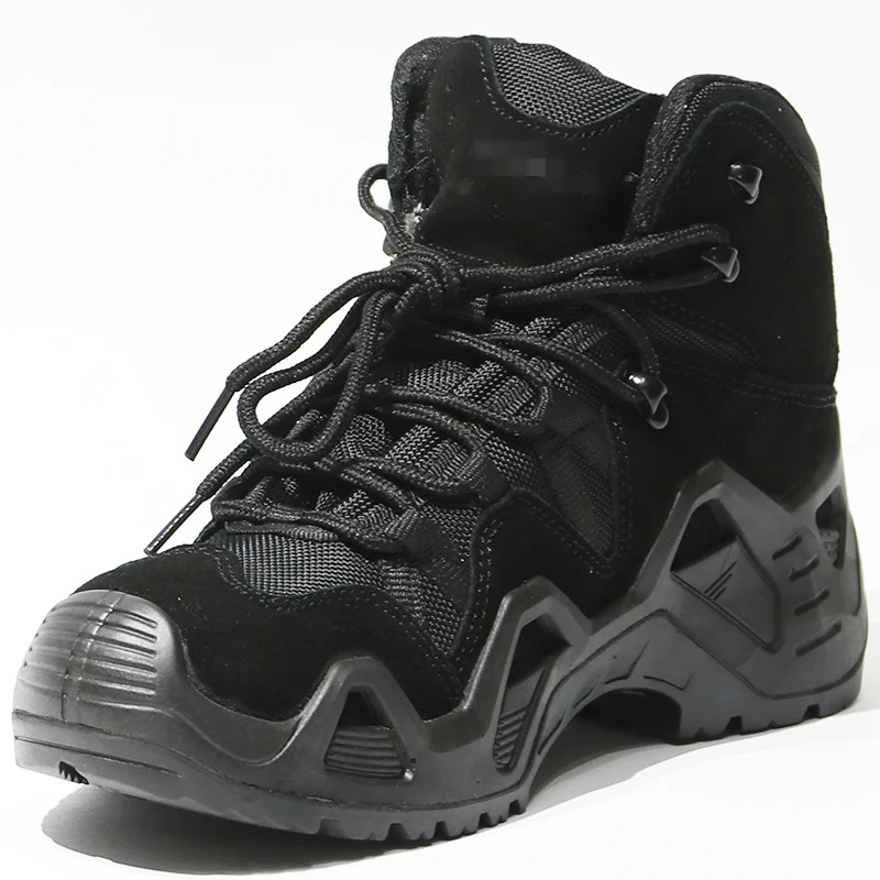 Black Brown Womens Mens Leather Military Boots 9 Inch Work Training Tactical