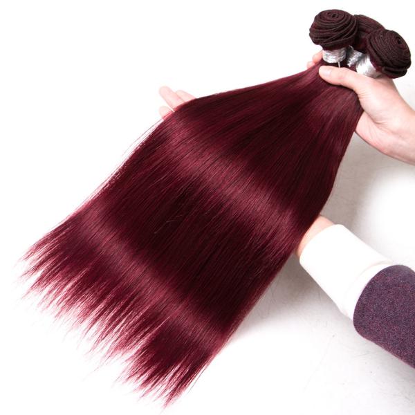 Buy cheap Healthy 99J Color Peruvian Straight Hair Bundles 30 Inch No Chemical from wholesalers