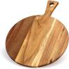 Buy cheap Round Serving Acacia Wood Cutting Board With Handle from wholesalers