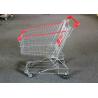Buy cheap Grocery Foldable Shopping Cart , 4 Wheel Shopping Trolley Powder Coated from wholesalers
