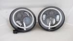 Black Chrome 7 Inch Round LED Headlights , IP67 4X4 40w LED Headlight