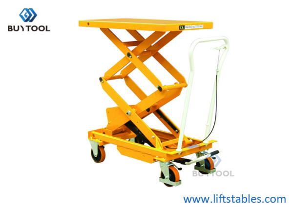 Buy cheap 520x1260mm Mobile Manual Lift Table 2000 Lbs 500kg Maximum Height 1600mm from wholesalers