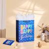 Buy cheap Customized Logo Handmade Blue Shopping Tote Art Gift Paper Bags for Birthday Party from wholesalers
