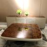 Buy cheap Leather 0.45m Cabinet Console Table Titanium Living Room TV from wholesalers