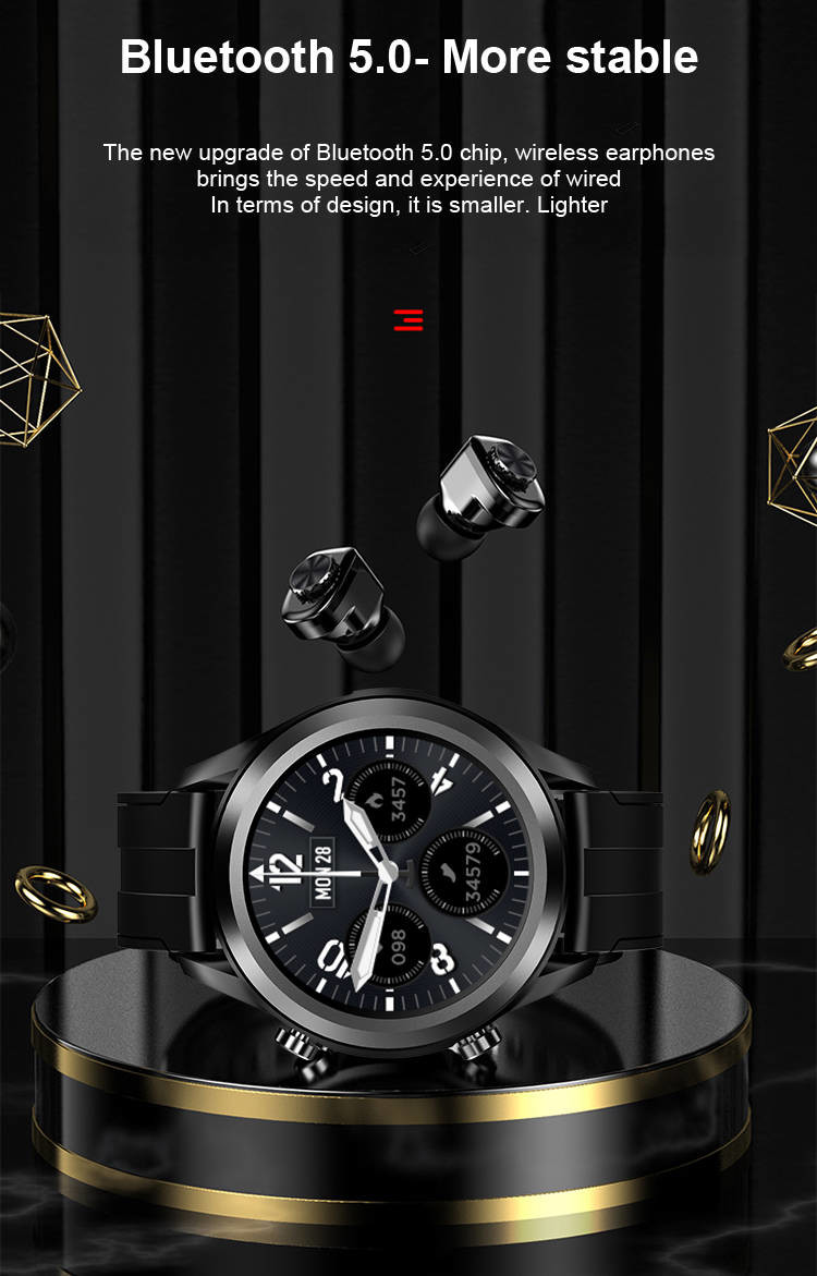 Music Control Nordic 52832 Smart Watch With Earphones For Men