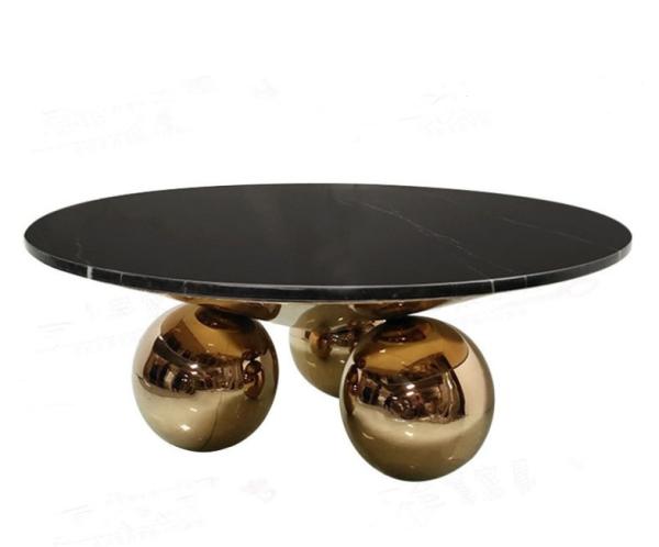 Buy cheap Modern Dining room Table Marble Top Round With ball leg China low price from wholesalers
