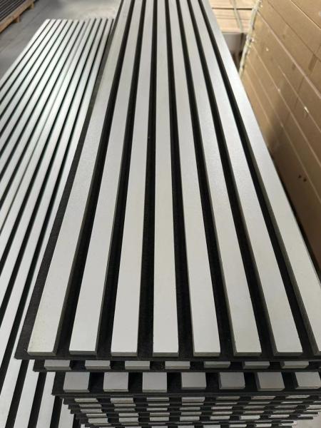 Buy cheap Acoustic Wood Panel Wall PVC Veneer MDF PET Soundproof Slatted Laminated for Living Room Hall and Studio from wholesalers
