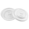 Buy cheap 80mm Cup Cover Hot Molded Biodegradable Bagasse Pulp Sugarcane Coffee Cup Cover Lids For Family Foods from wholesalers