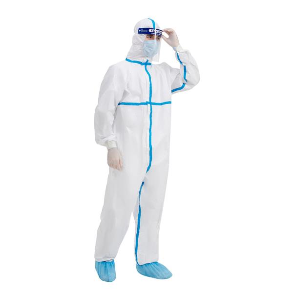 Buy cheap FDA White Disposable Coveralls With Hood clinic uniform from wholesalers