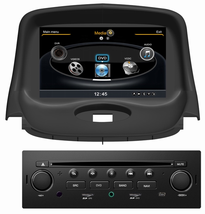 Ouchuangbo S100 7"Car Touch Screen DVD Radio For Peugeot 206 2008-2012 With Auto GPS Navigation iPod