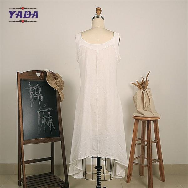 Buy cheap Irregular women sleeveless one piece fashion boutique white dress China wholesale clothing with high quality from wholesalers