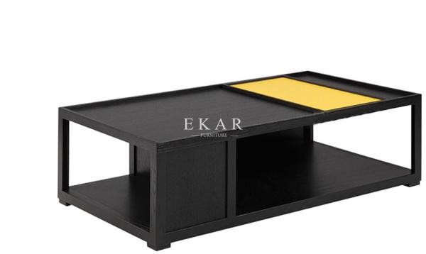 Buy cheap Fashion Designer Storage Rectangle Wood Coffee Table from wholesalers