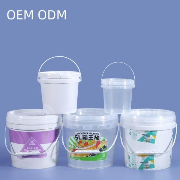 6L Household Clear Plastic Round Custom Printing Candy Popcorn Cookie Bucket