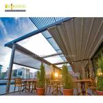 Aluminum Pergola Awning Kits Motorized Retractable Roof Polyester Acrylic