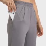 Elastic Waist Yoga Sports Pockets Jogger Pants Women Workout Running Trouser