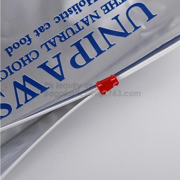 slider zipper for pet food bag/Pet Dog Food Plastic Bags, pet plastic animal
