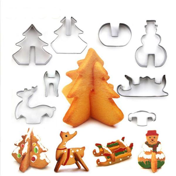 Buy cheap DIY Stainless Steel Christmas Series Cookie Cutter 3D Biscuit Mold Set from wholesalers